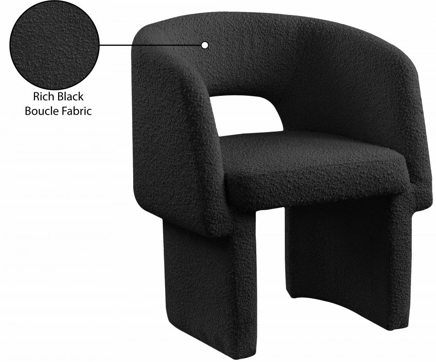 Chaise de salle à manger / chaise d'appoint en tissu Emmet Boucle