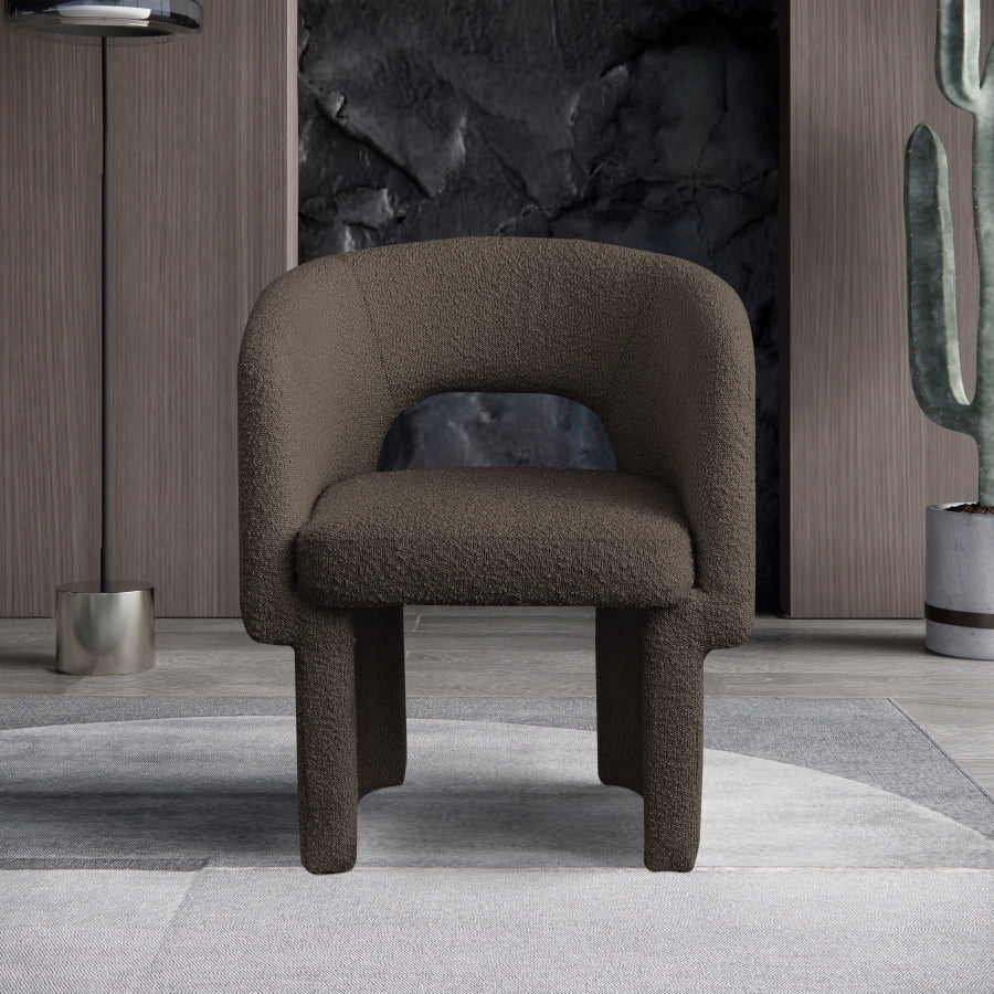 Chaise de salle à manger / chaise d'appoint en tissu Emmet Boucle