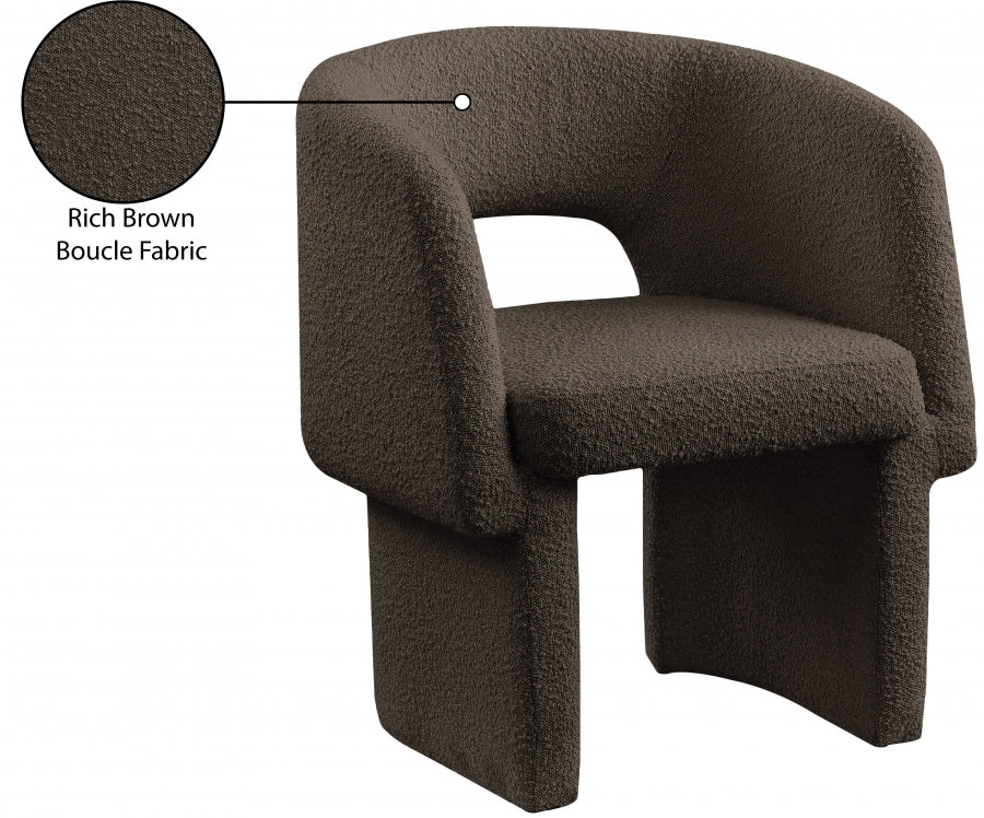 Chaise de salle à manger / chaise d'appoint en tissu Emmet Boucle