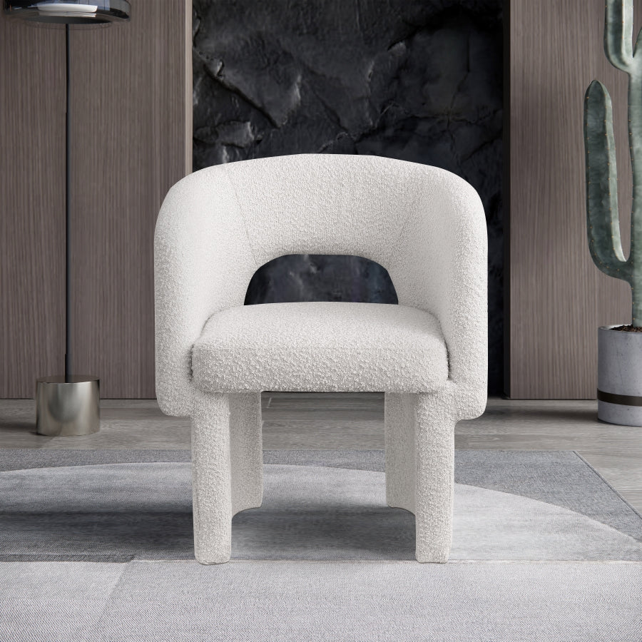 Chaise de salle à manger / chaise d'appoint en tissu Emmet Boucle