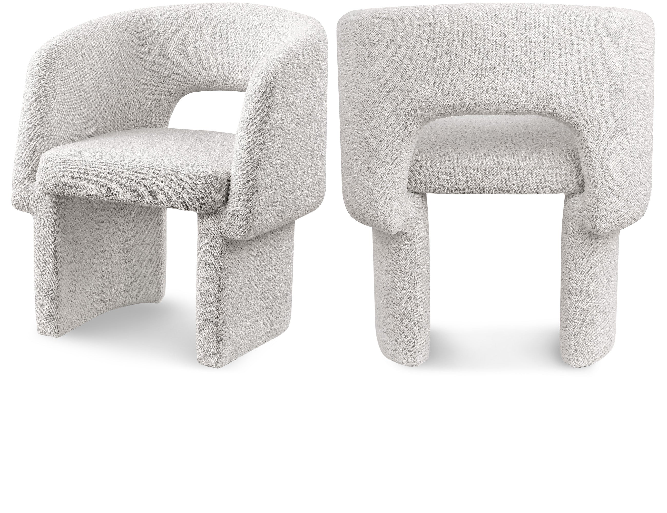 Chaise de salle à manger / chaise d'appoint en tissu Emmet Boucle