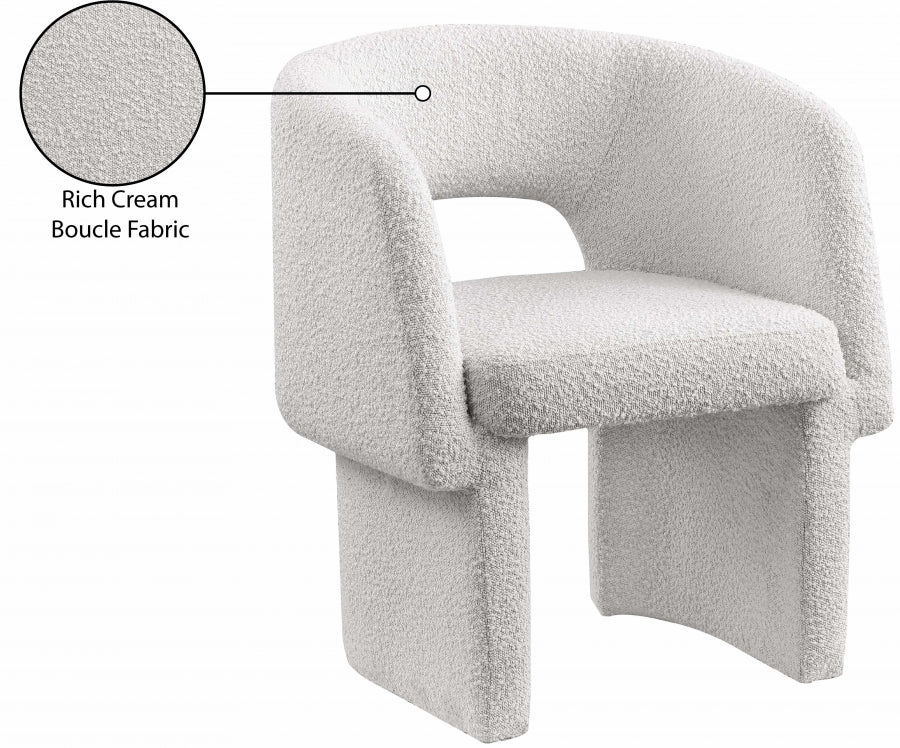 Chaise de salle à manger / chaise d'appoint en tissu Emmet Boucle