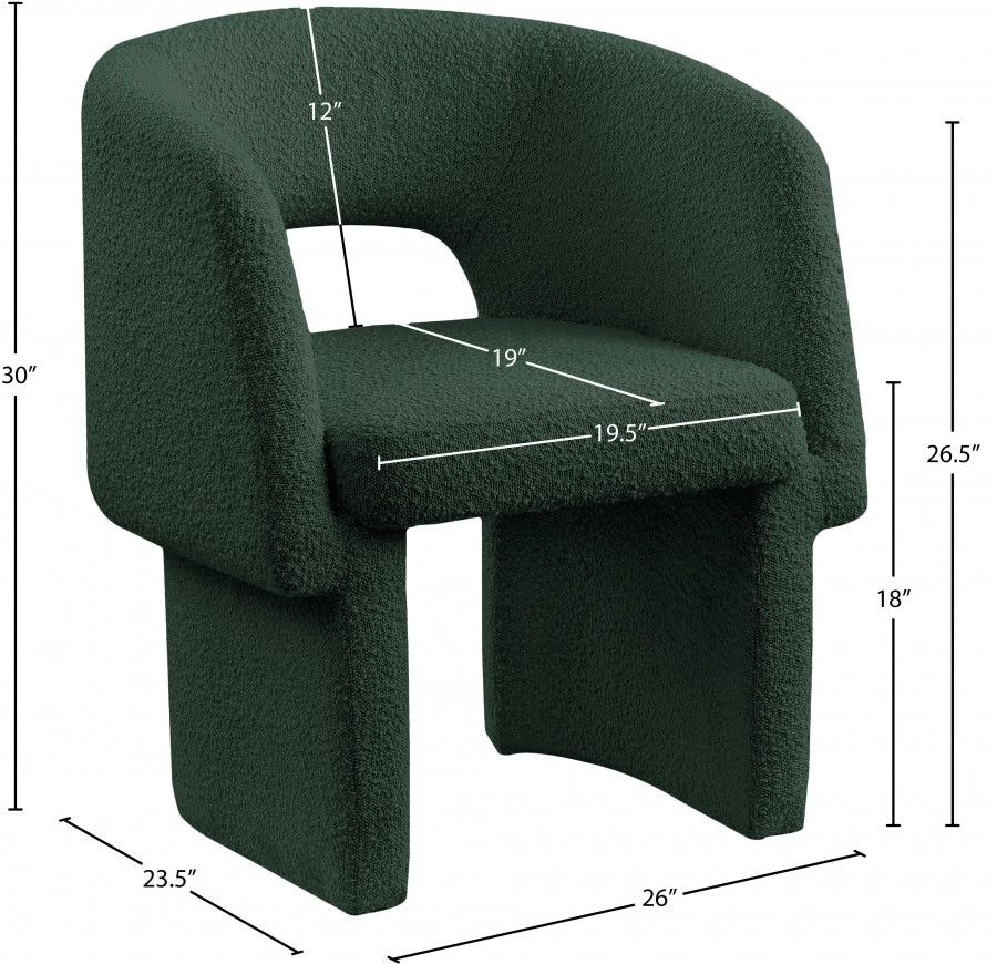 Chaise de salle à manger / chaise d'appoint en tissu Emmet Boucle