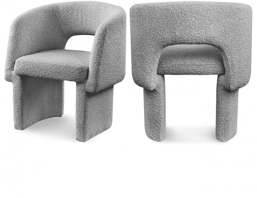 Chaise de salle à manger / chaise d'appoint en tissu Emmet Boucle