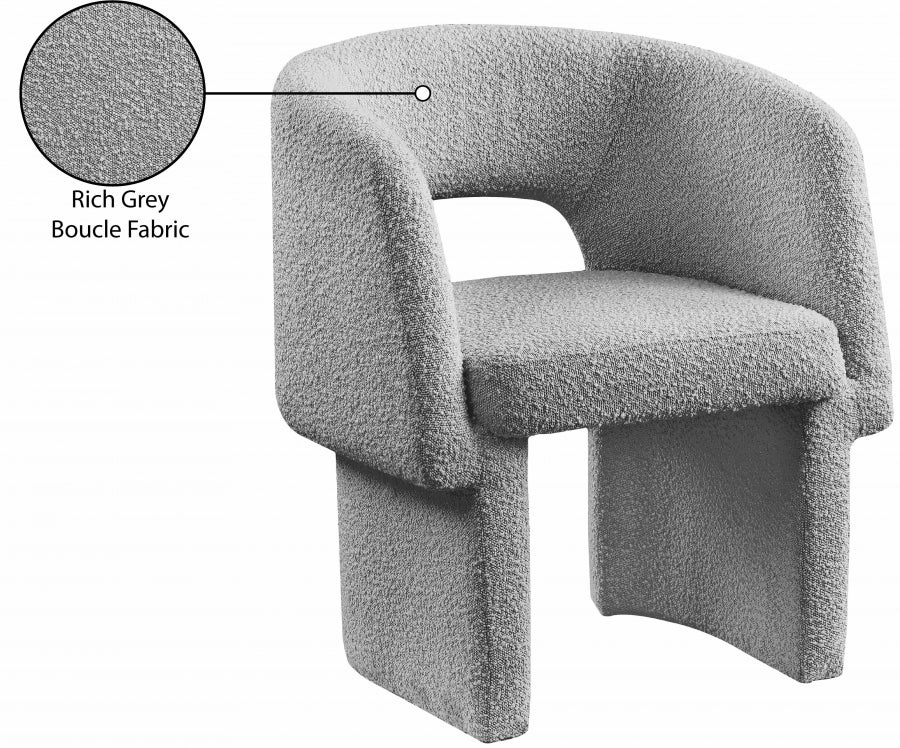 Chaise de salle à manger / chaise d'appoint en tissu Emmet Boucle