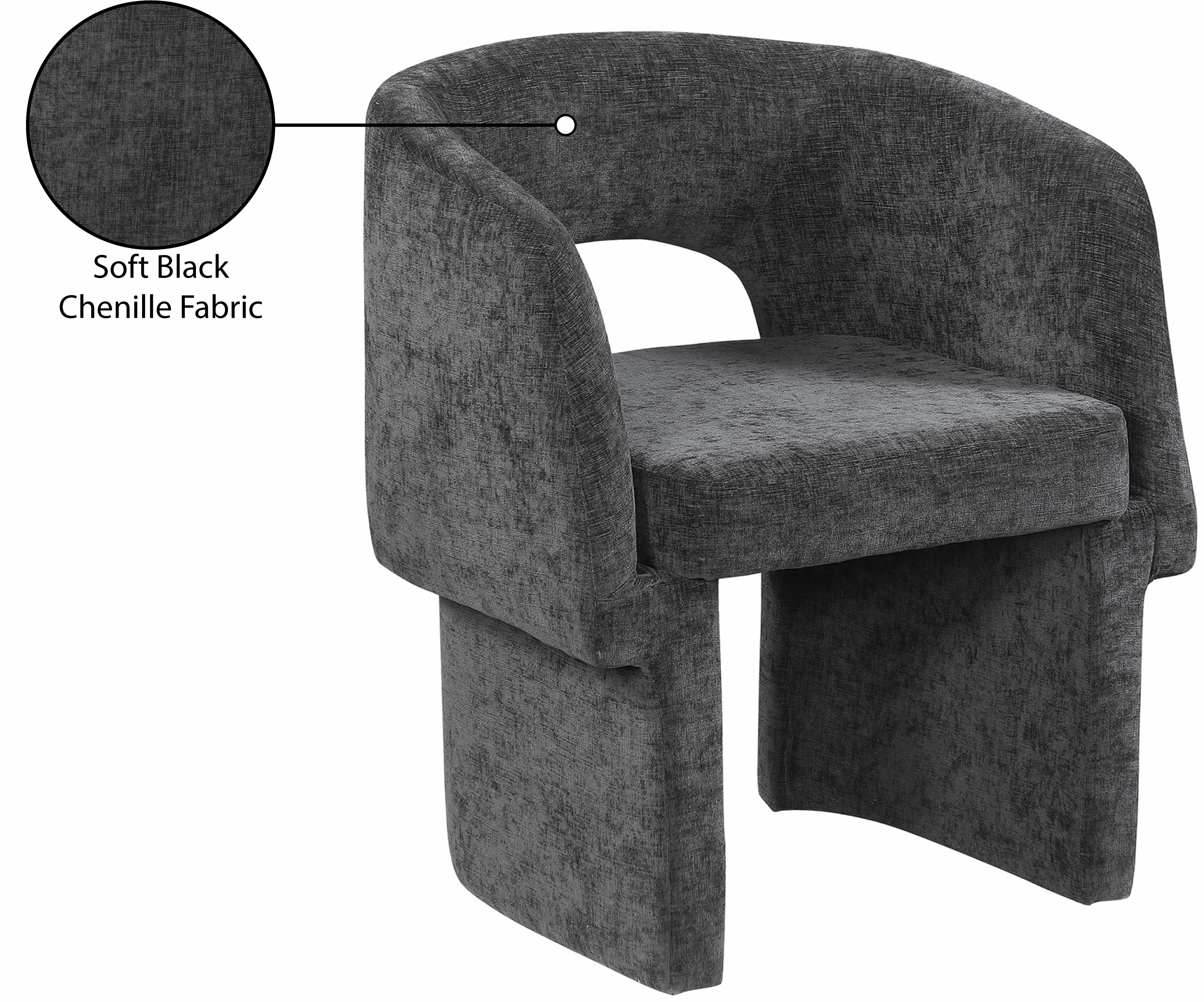 Chaise de salle à manger / chaise d'appoint en tissu chenille Emmet