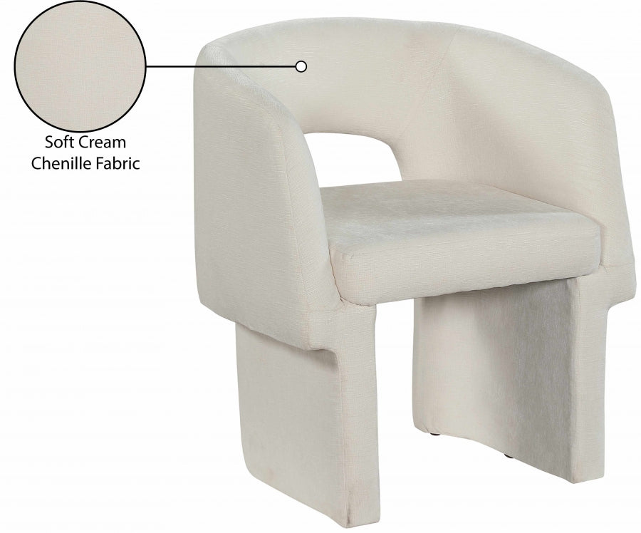 Chaise de salle à manger / chaise d'appoint en tissu chenille Emmet