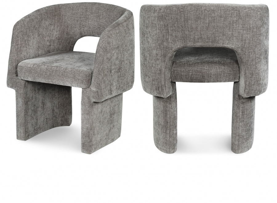 Chaise de salle à manger / chaise d'appoint en tissu chenille Emmet