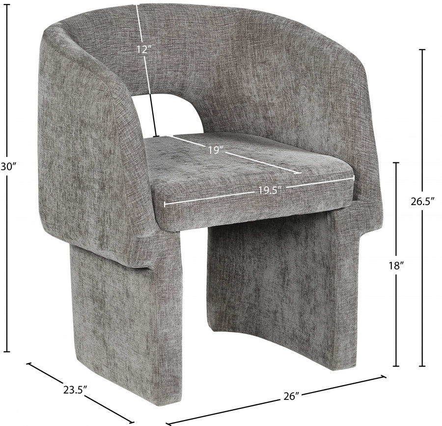 Chaise de salle à manger / chaise d'appoint en tissu chenille Emmet