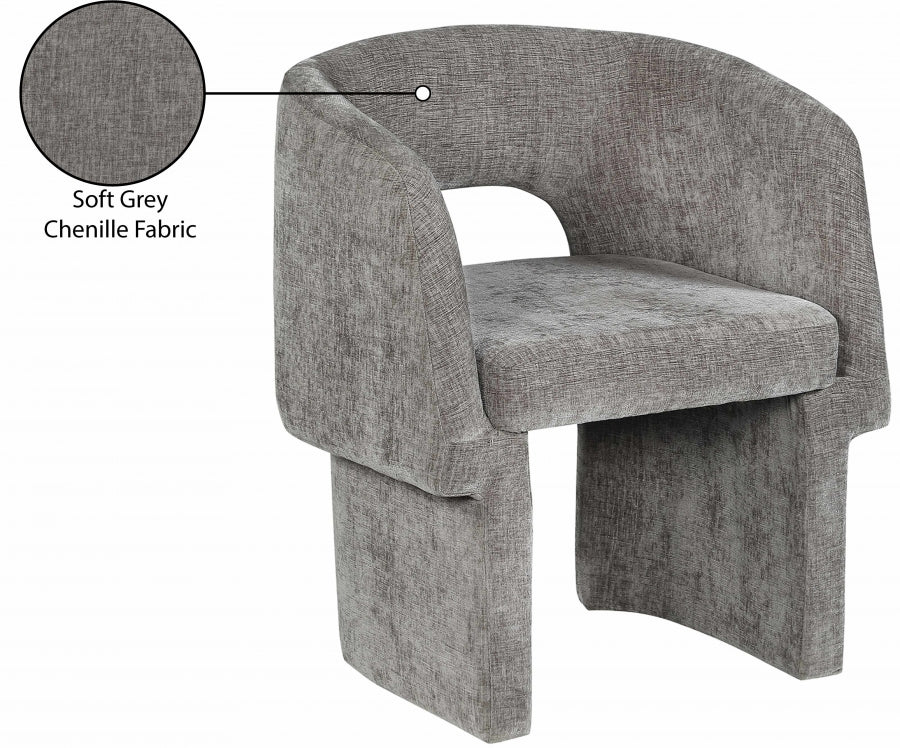 Chaise de salle à manger / chaise d'appoint en tissu chenille Emmet