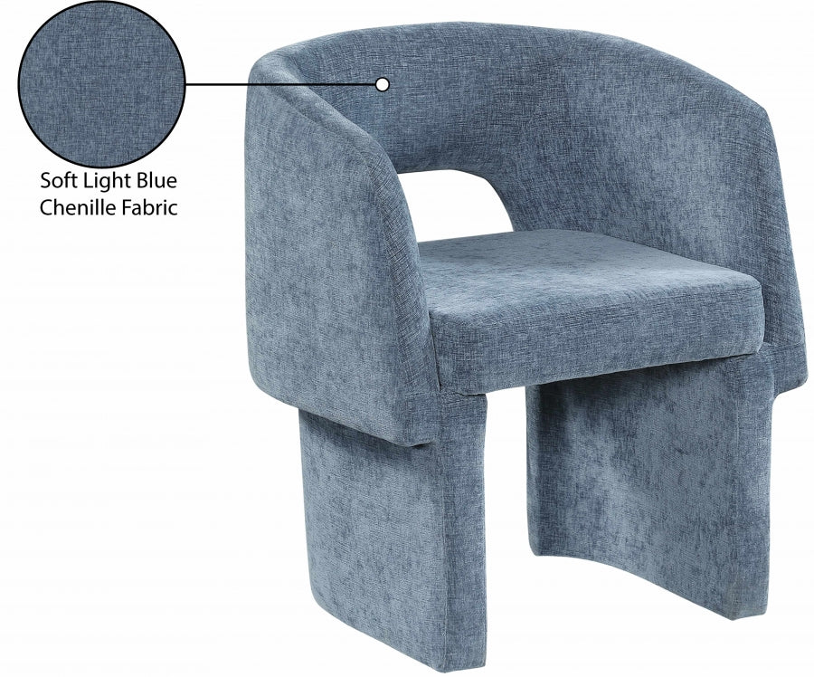 Chaise de salle à manger / chaise d'appoint en tissu chenille Emmet