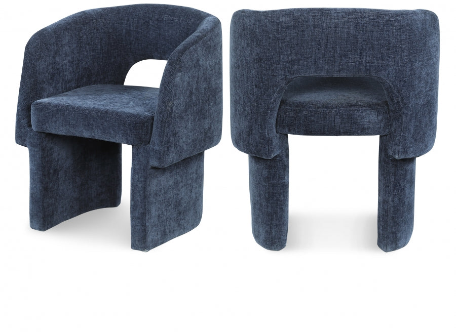 Chaise de salle à manger / chaise d'appoint en tissu chenille Emmet