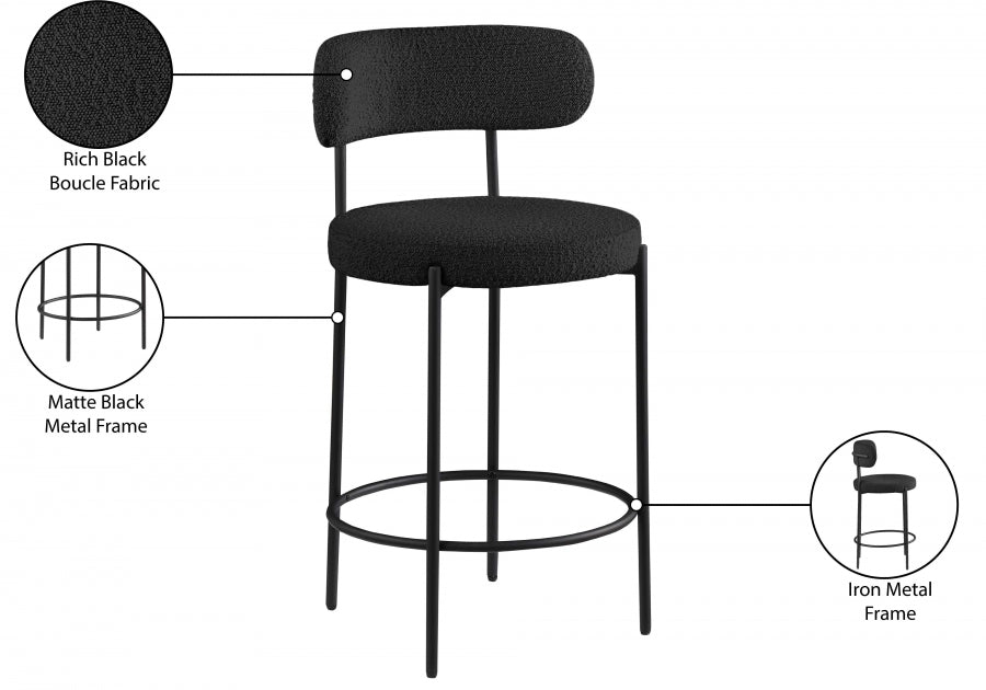 Tabourets de bar/comptoir en tissu Beacon Boucle