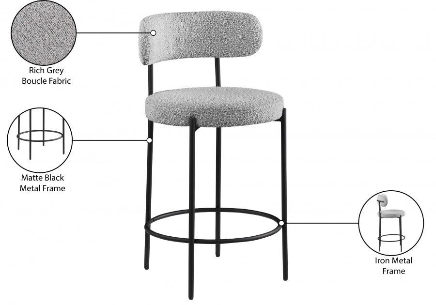 Tabourets de bar/comptoir en tissu Beacon Boucle