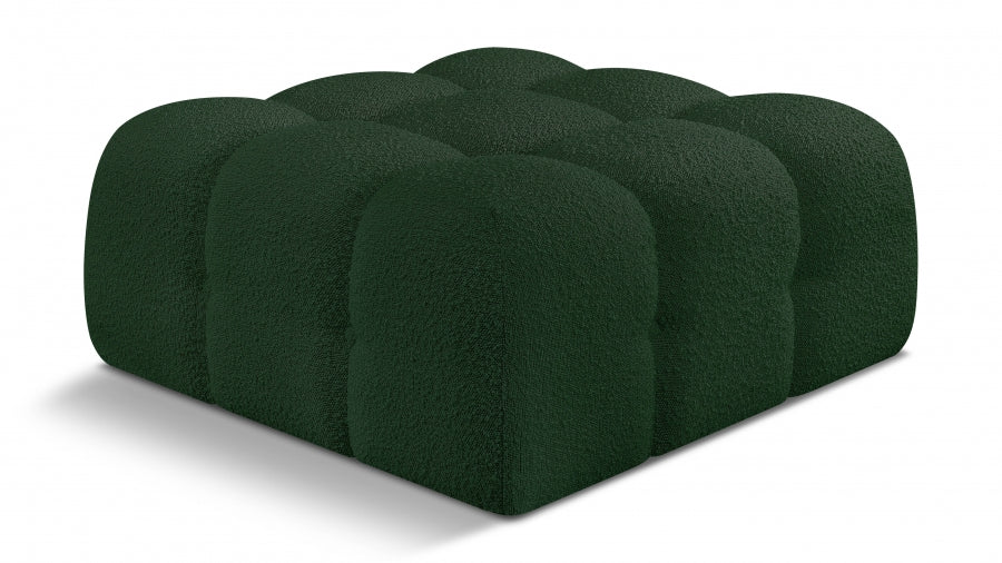 Pouf Ames en tissu bouclé