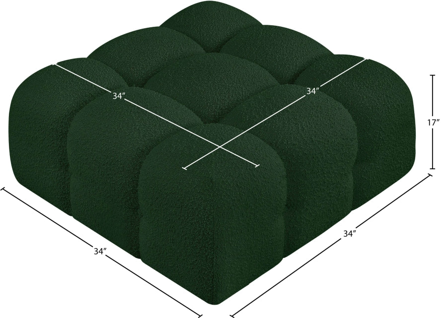 Pouf Ames en tissu bouclé