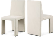 Chaise de salle à manger en tissu texturé en lin Benson
