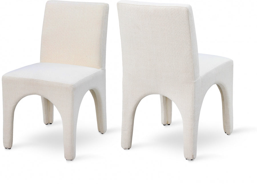Chaise de salle à manger en tissu texturé en lin Gramercy
