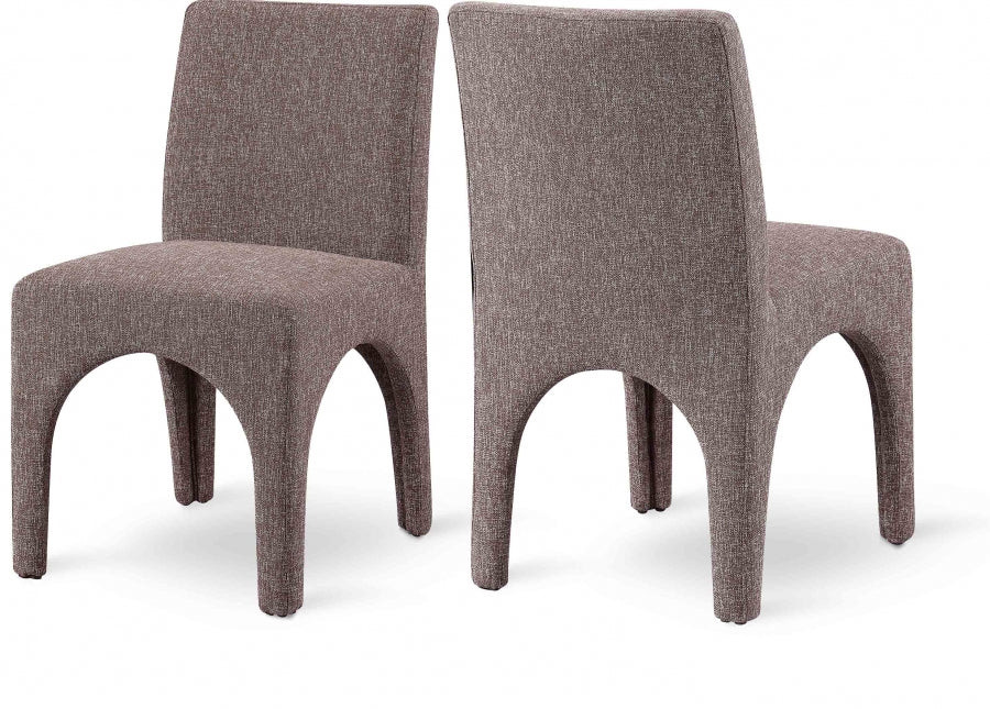 Chaise de salle à manger en tissu texturé en lin Gramercy