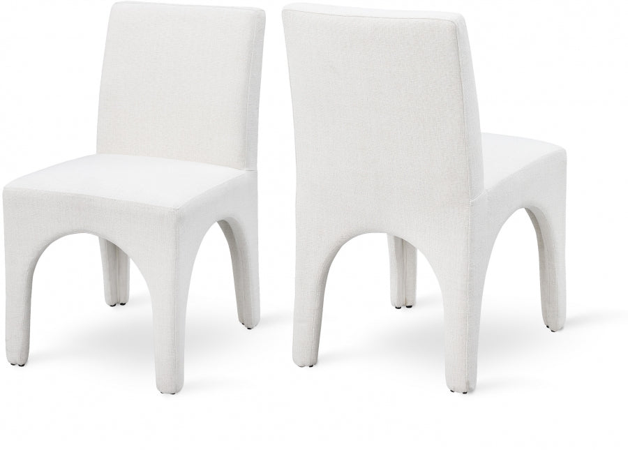 Chaise de salle à manger en tissu texturé en lin Gramercy