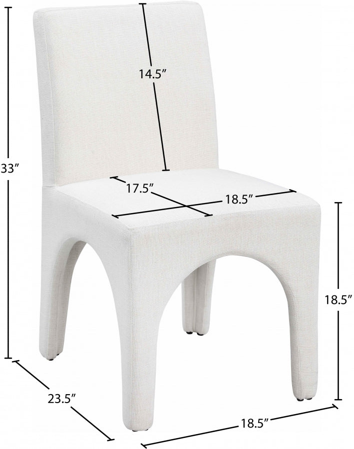 Chaise de salle à manger en tissu texturé en lin Gramercy
