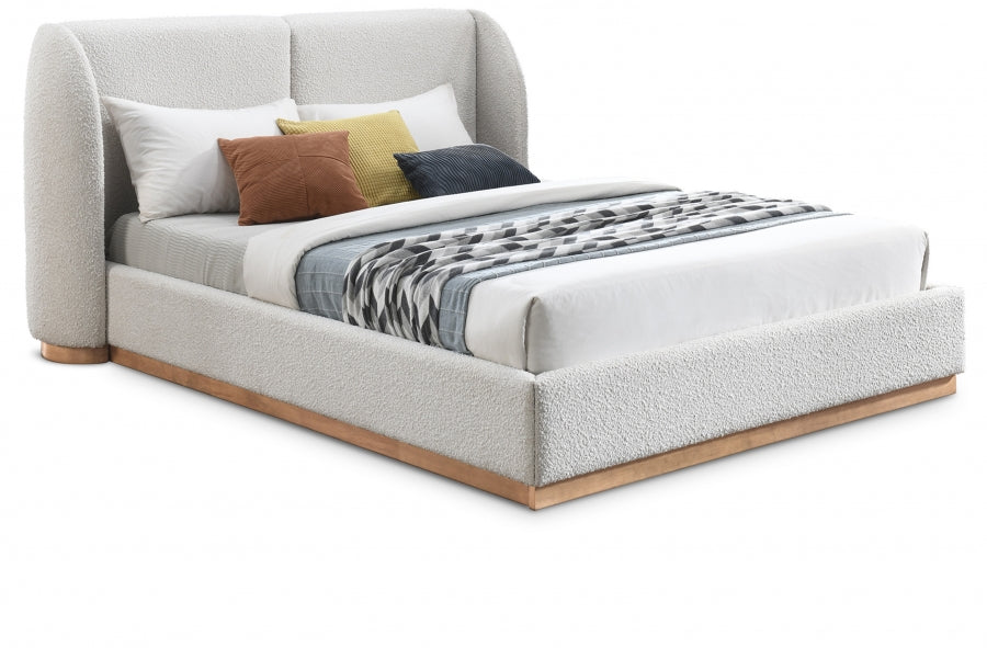 Lit Double En Tissu Jardin Boucle