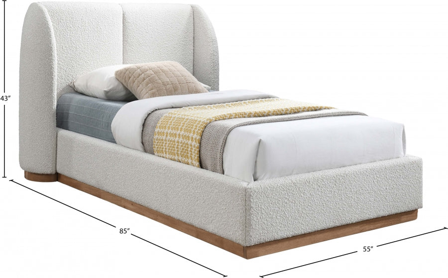 Lit simple en tissu Boucle Jardin