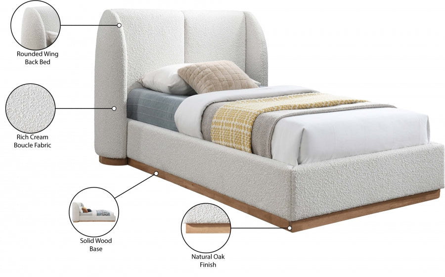 Lit simple en tissu Boucle Jardin