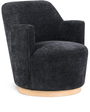 Fauteuil d'appoint pivotant en tissu chenille Clarita