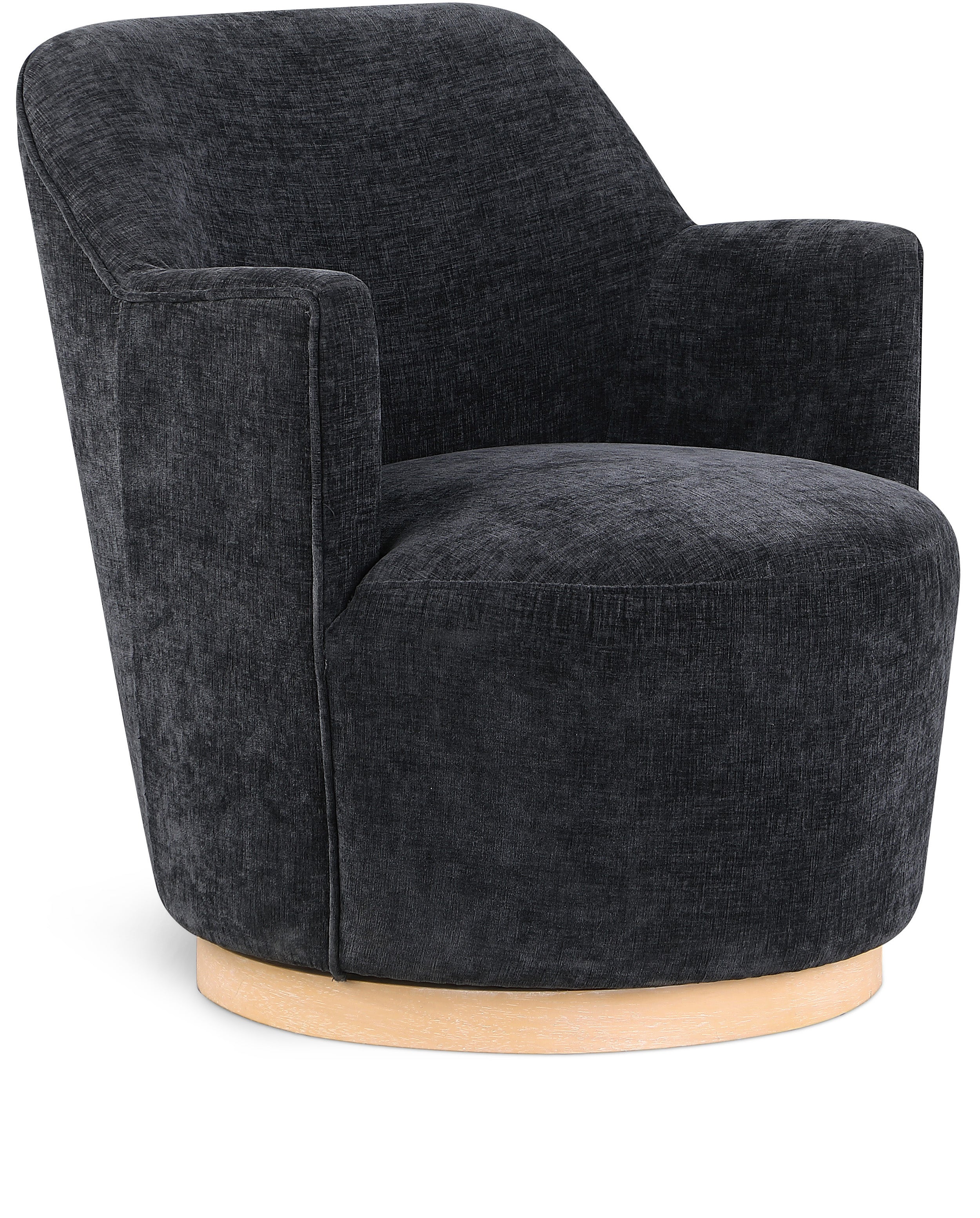 Fauteuil d'appoint pivotant en tissu chenille Clarita