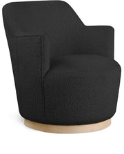 Fauteuil d'appoint pivotant en tissu Boucle Clarita