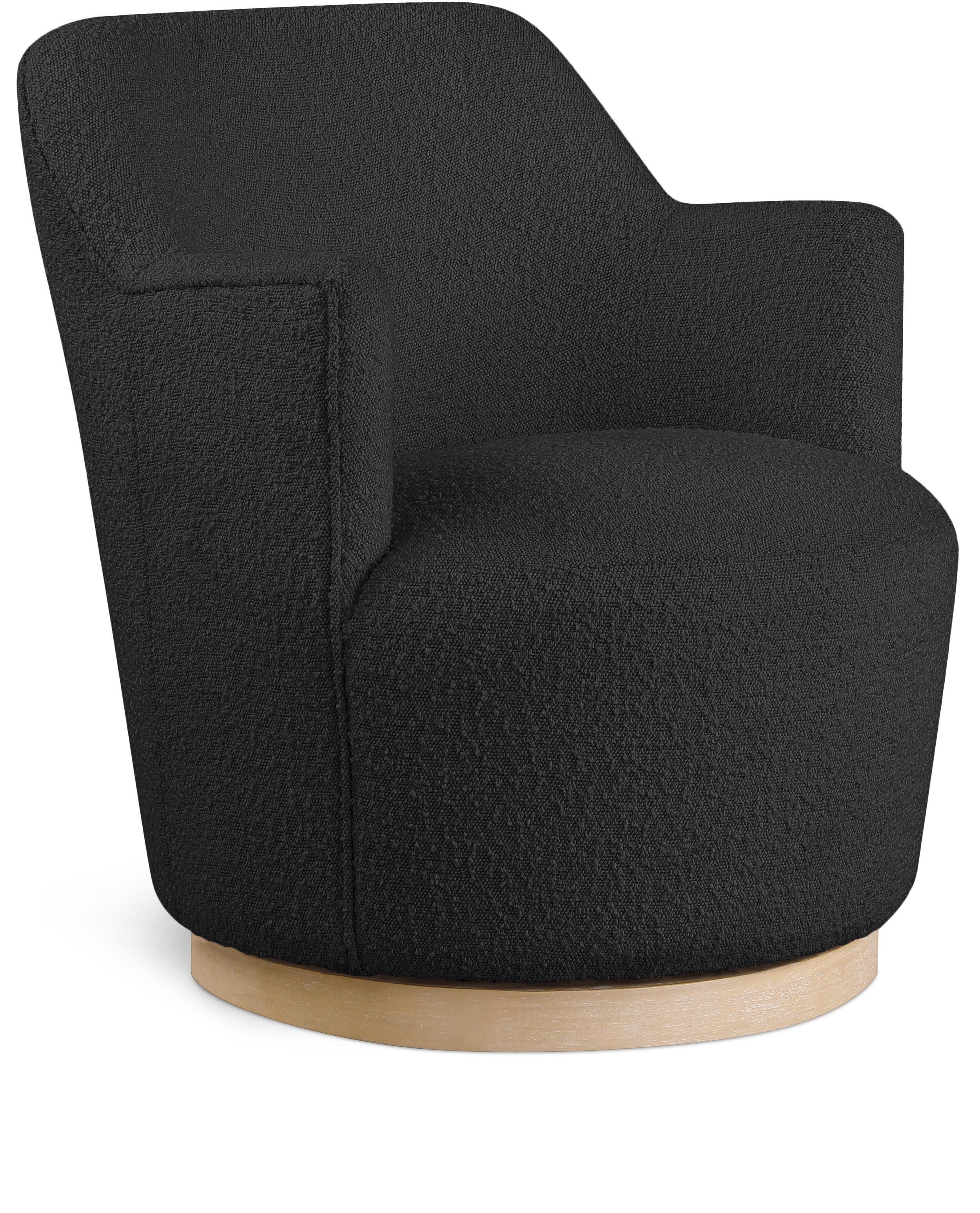Fauteuil d'appoint pivotant en tissu Boucle Clarita