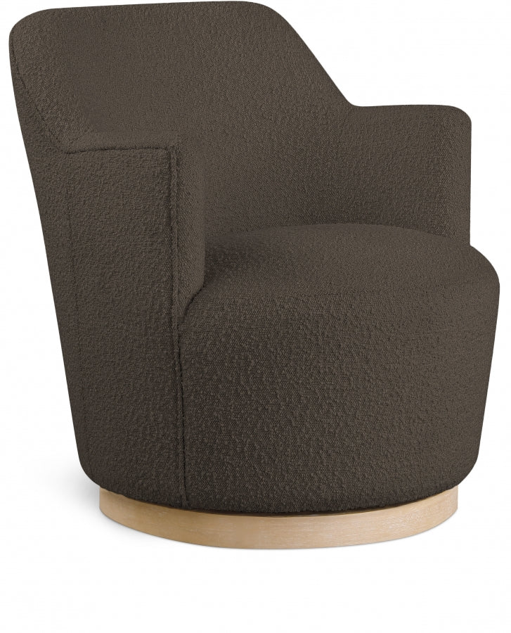 Fauteuil d'appoint pivotant en tissu Boucle Clarita