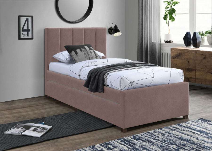 Lit gigogne simple en cuir végétalien Hudson