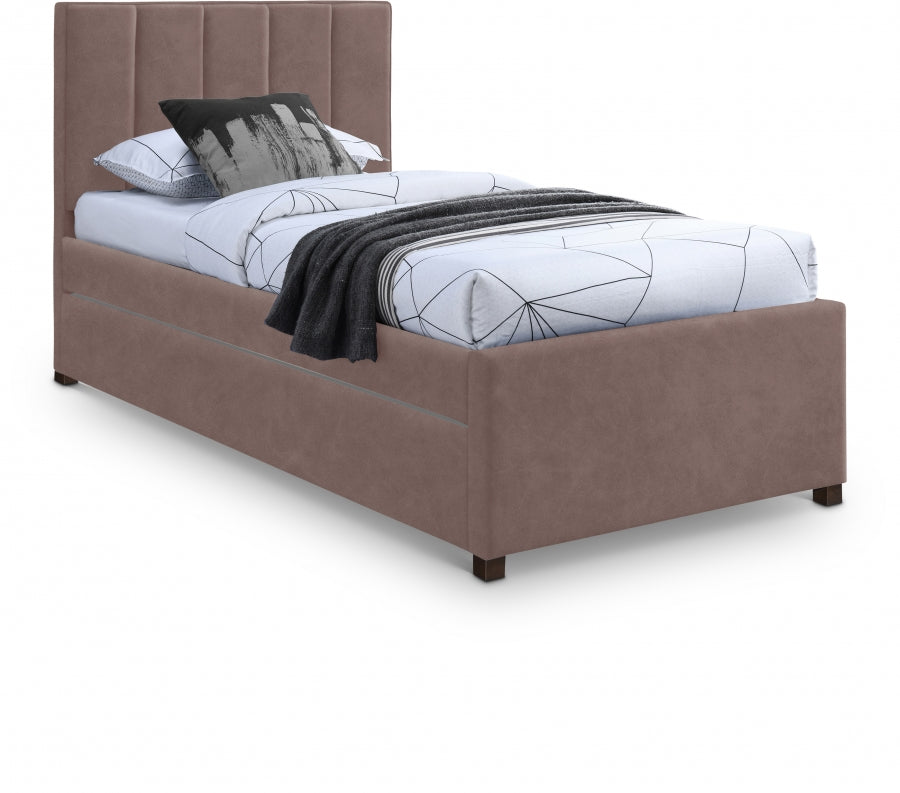 Lit gigogne simple en cuir végétalien Hudson