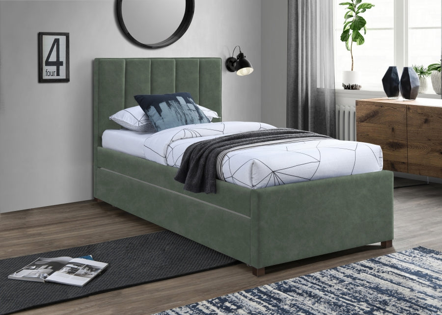 Lit gigogne simple en cuir végétalien Hudson