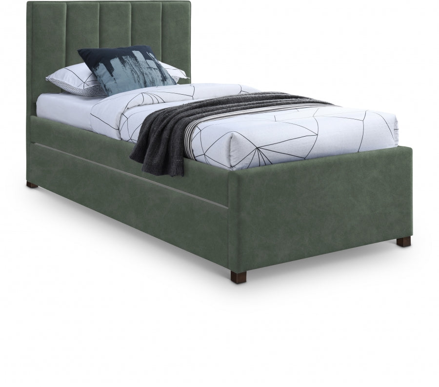 Lit gigogne simple en cuir végétalien Hudson