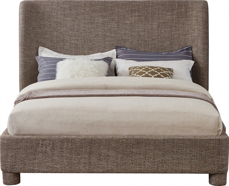 Lit double en tissu texturé Penny Linen