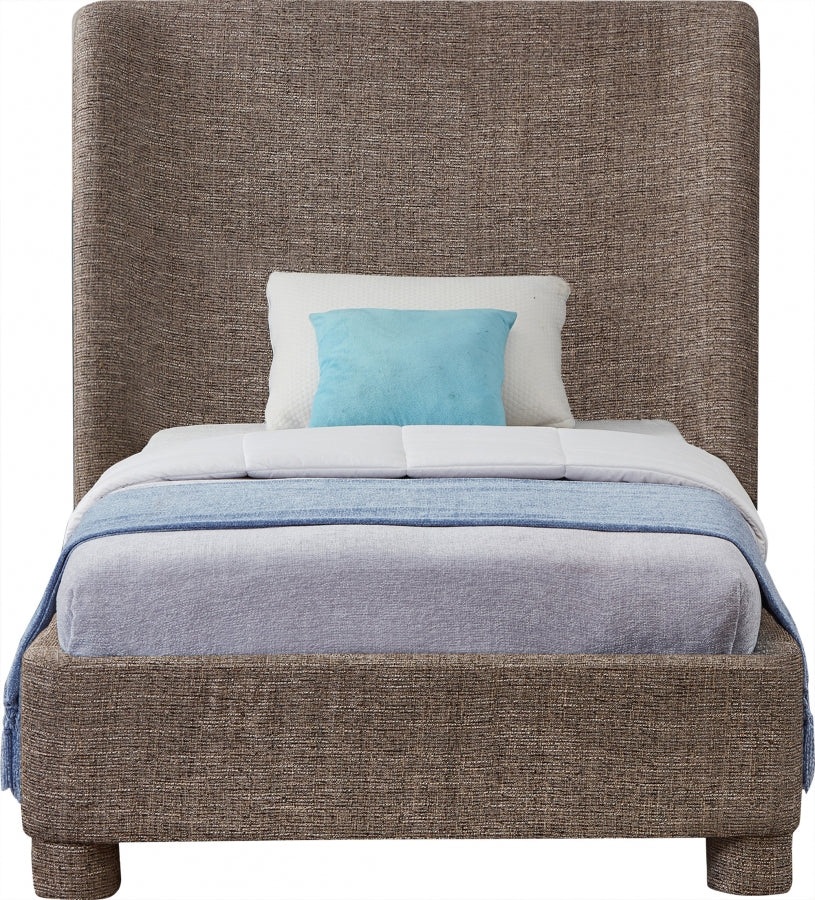 Lit simple en tissu texturé Penny Linen