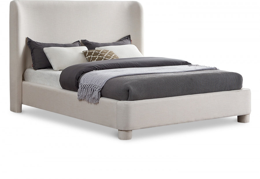 Lit king size en tissu texturé Penny Linen