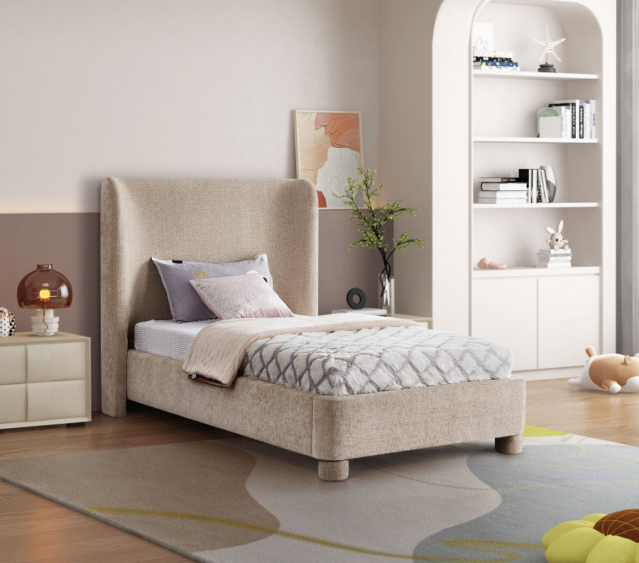 Lit simple en tissu chenille Penny