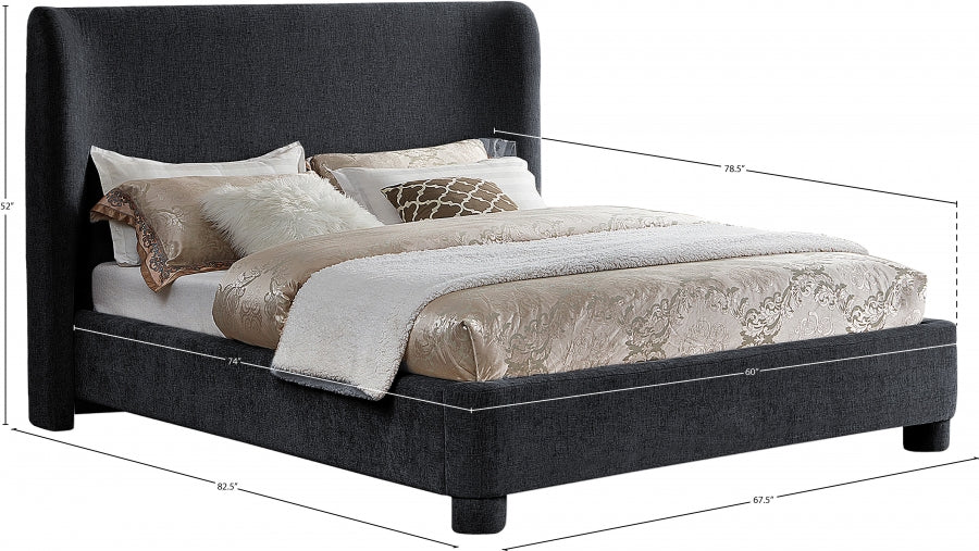 Lit double en tissu chenille Penny
