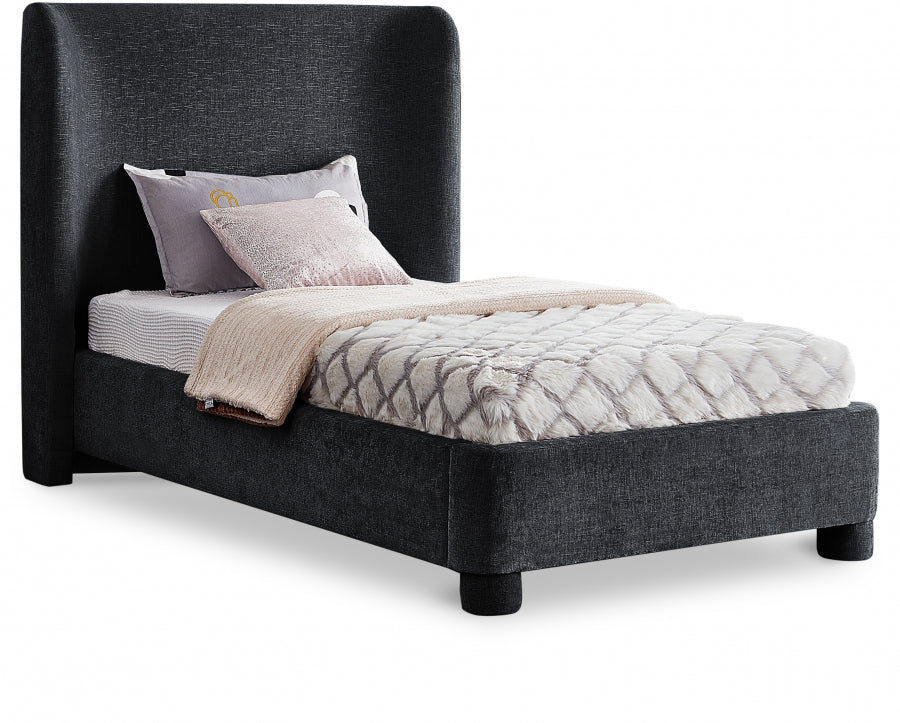 Lit simple en tissu chenille Penny