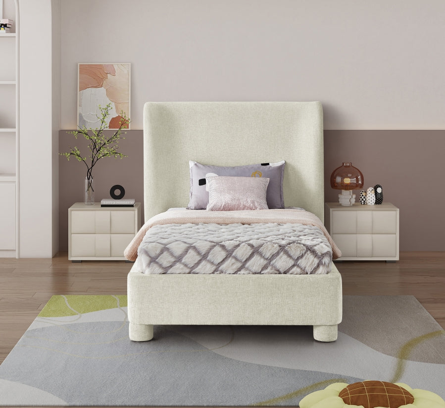 Lit simple en tissu chenille Penny
