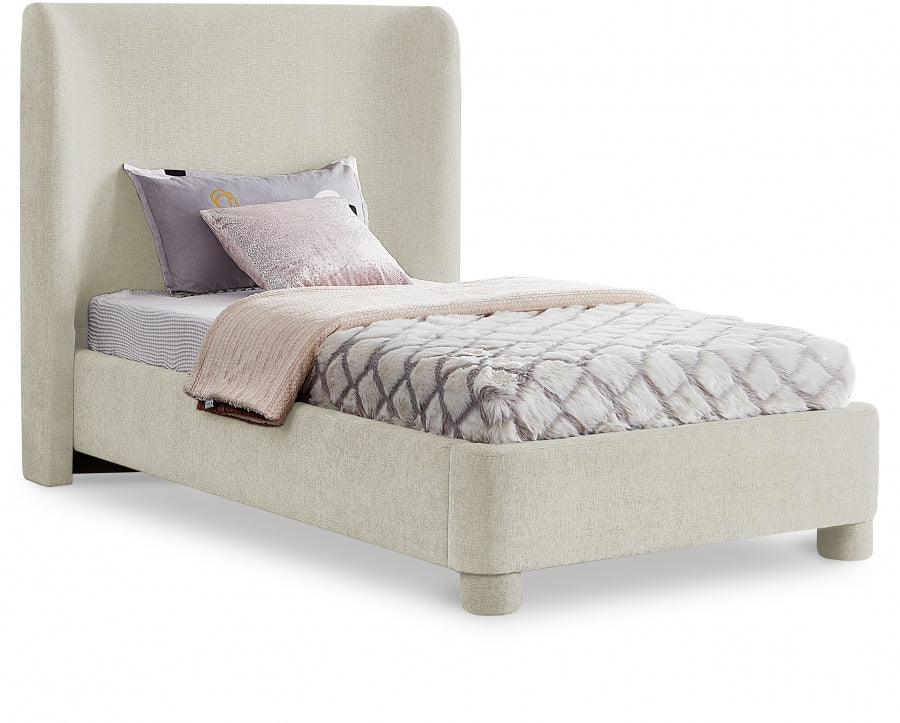 Lit simple en tissu chenille Penny