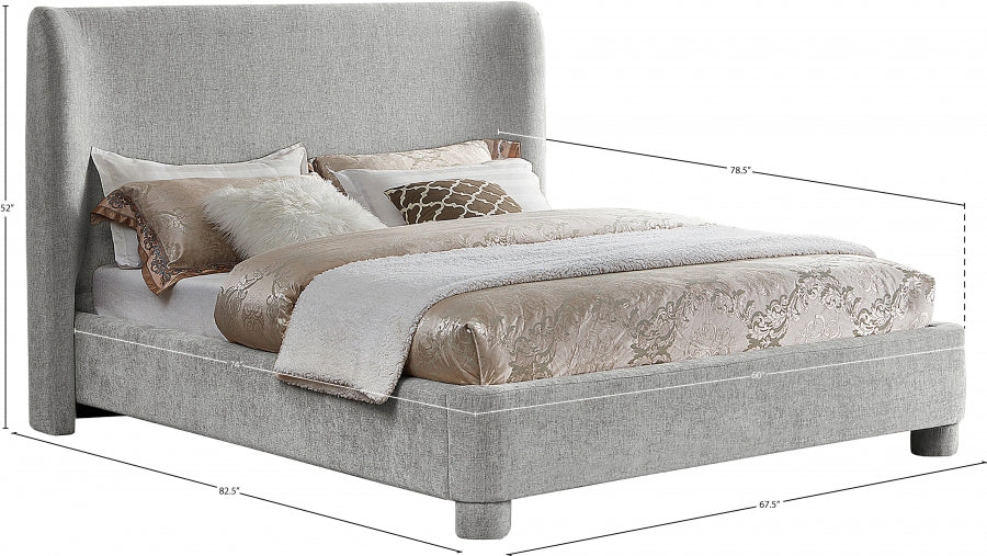 Lit double en tissu chenille Penny
