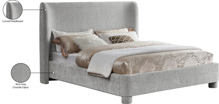 Lit double en tissu chenille Penny