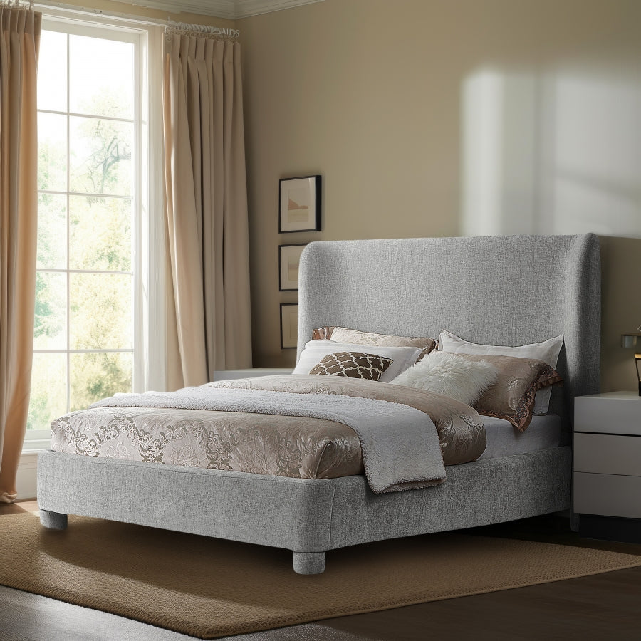 Lit queen en tissu chenille Penny