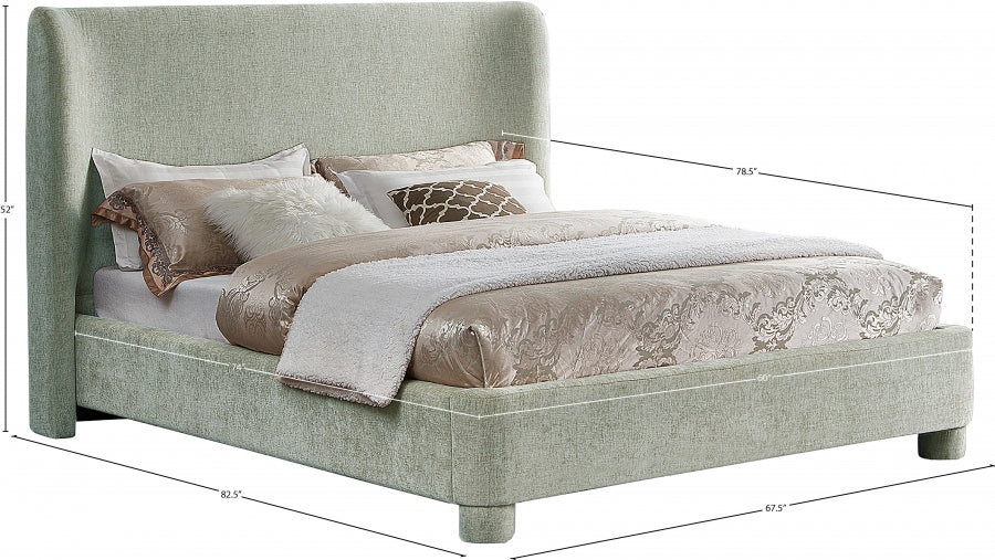 Lit double en tissu chenille Penny