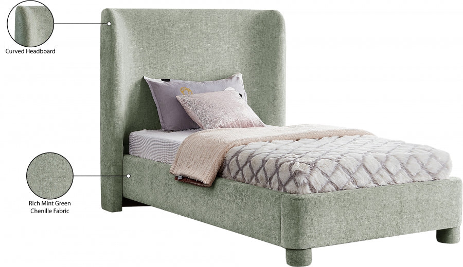 Lit simple en tissu chenille Penny
